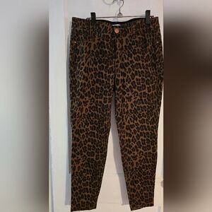 Vintage America Brown & Black Leopard Print Jeans Womens Size 10/30